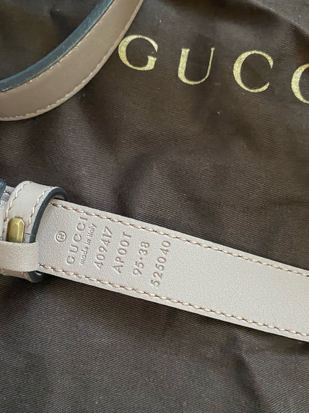 Gucci Dusty Pink Gold 20mm Double G Buckle Belt - Picture 6 of 8